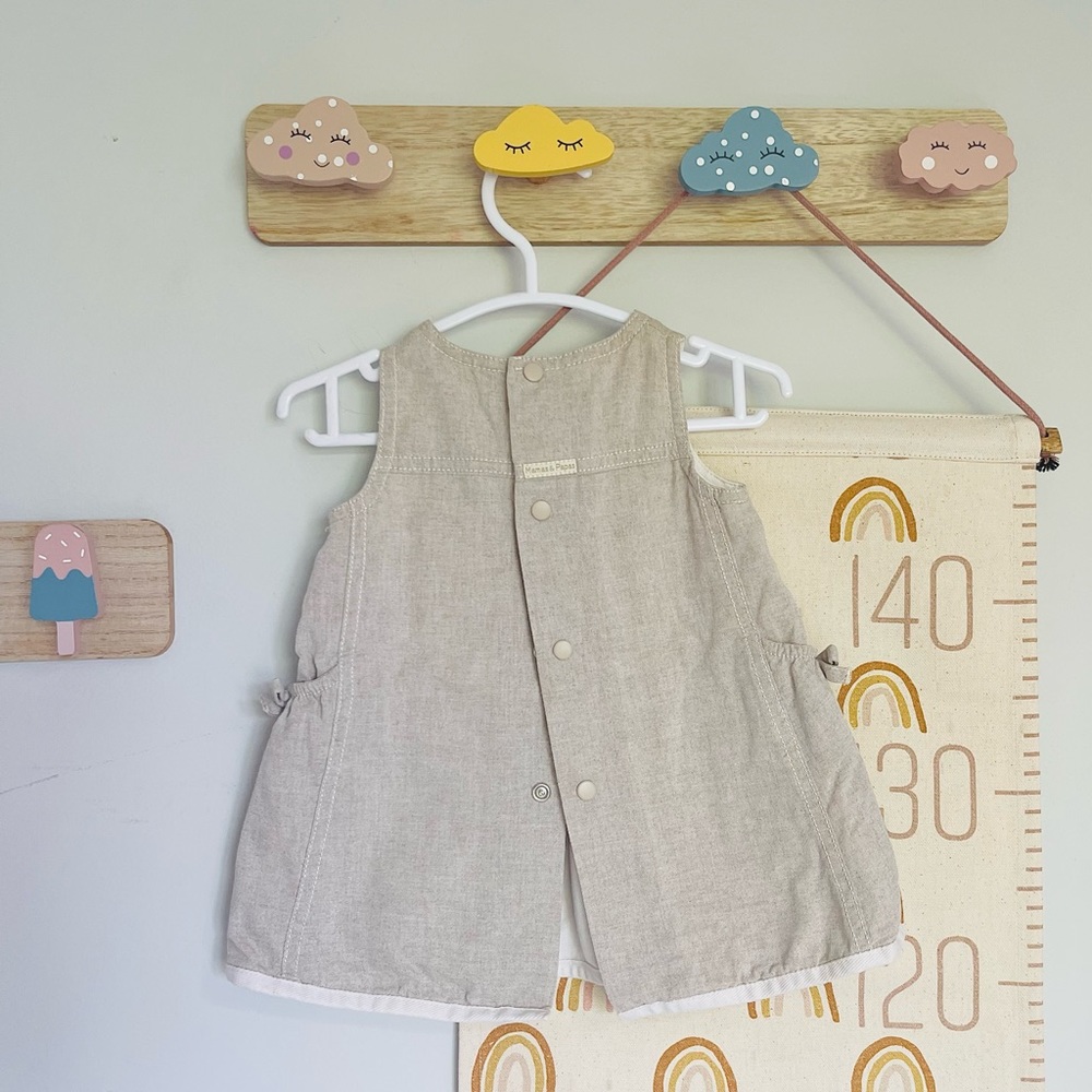 Mamas & Papas appliqué dress | neutral | 0-3 months - Picture 2 of 6